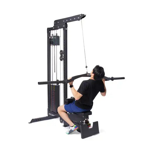 Multi-purpose lat pulldown low row machine for home gym, ideal fitness equipment in Vancouver.
