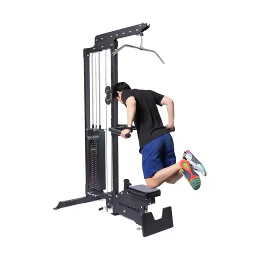 Multifunctional LAT Pulldown Low Row Machine for home gyms in Vancouver fitness equipment showrooms.