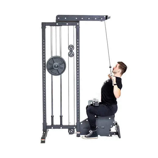 Multi-purpose lat pulldown low row machine, ideal for home gyms and fitness centers in Vancouver.