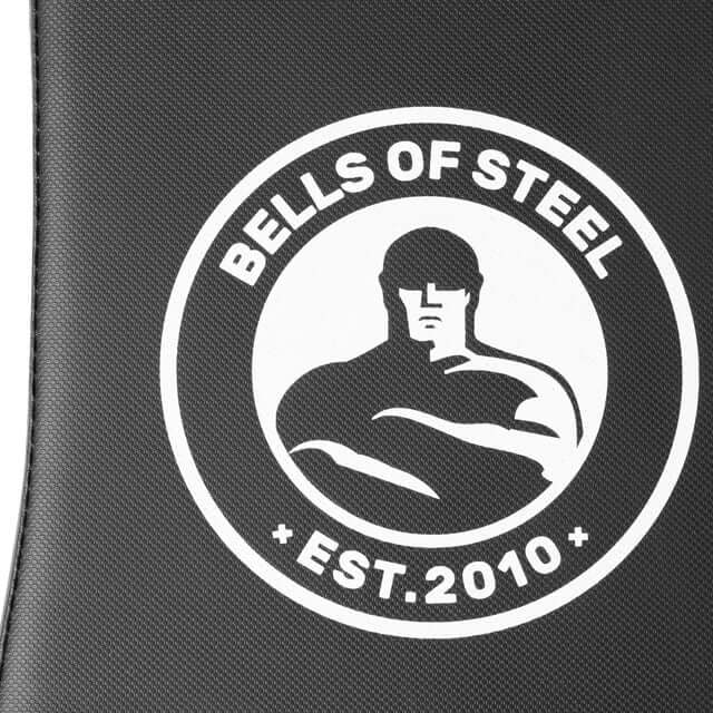 Logo of Bells of Steel, established 2010, featuring a stylized muscular figure on a black background.
