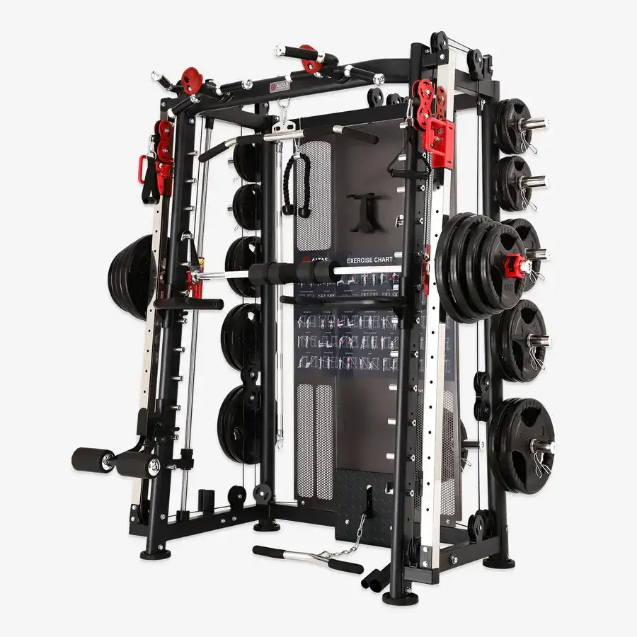ALTAS AL-3000Y multifunctional gym equipment, black alloy steel, perfect for home gyms and fitness centers in Vancouver, BC.