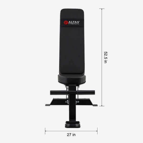 ALTAS AL-4026 adjustable weight bench in black for home gyms, 58x27x52.5 inches, available at Vancouver fitness stores