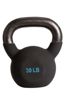 30 lb vinyl coated cast iron kettlebell for gym workouts and strength training in Vancouver fitness stores
