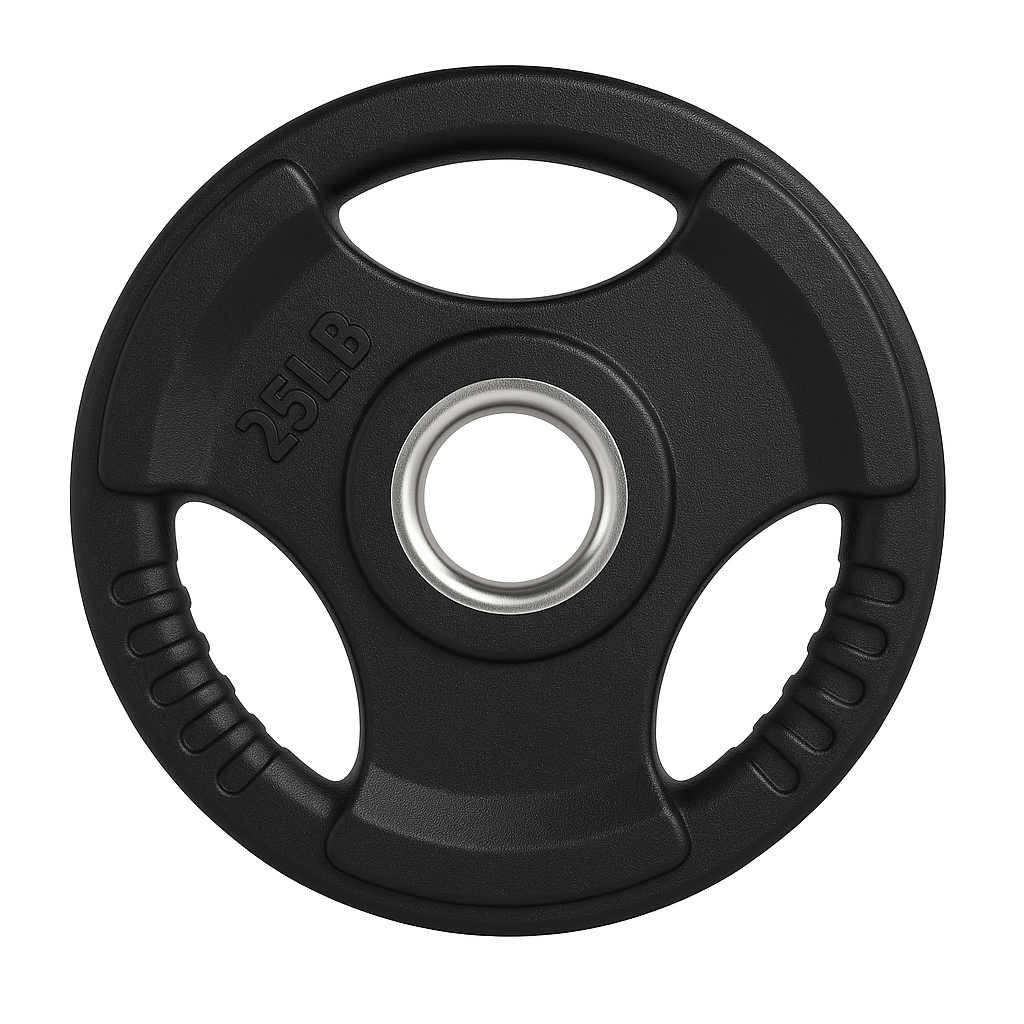X-RIVAL 25LB Rubber Grip Olympic Plate, fitness equipment Vancouver, durable and premium gym gear