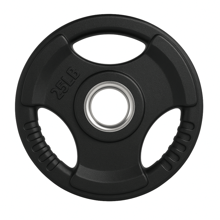 X-RIVAL 25LB Rubber Grip Olympic Plate, fitness equipment Vancouver, durable and premium gym gear