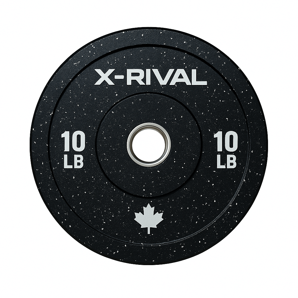 X-RIVAL Crumb Bumper Plates 10 LB, eco-friendly fitness equipment Vancouver for home gyms and commercial use
