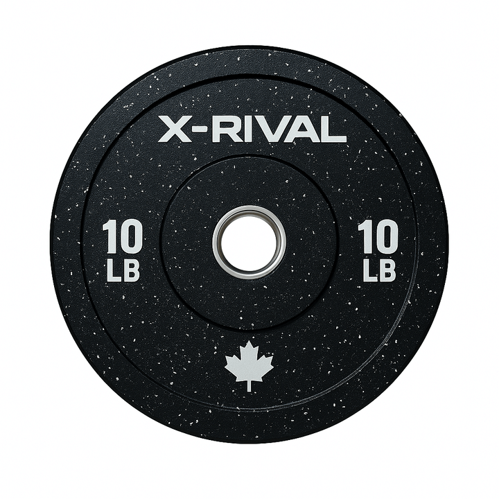 X-RIVAL Crumb Bumper Plates 10 LB, eco-friendly fitness equipment Vancouver for home gyms and commercial use