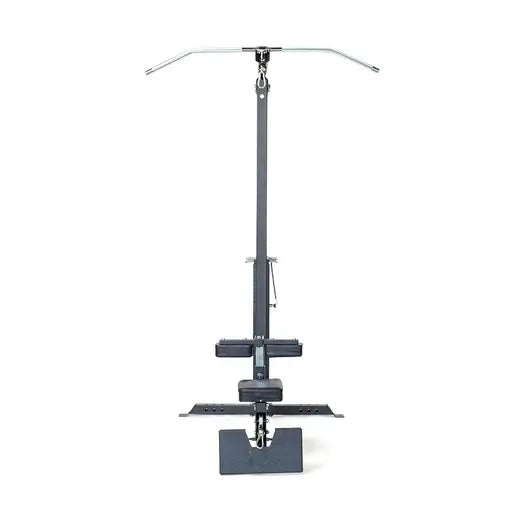LAT PULLDOWN LOW ROW MACHINE for home gyms, featuring a compact design with multi-exercise capabilities; fitness equipment Vancouver.