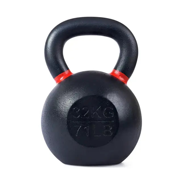 Premium powder-coated kettlebell, 32kg, ideal for home gyms in Vancouver. Quality fitness equipment for all levels.