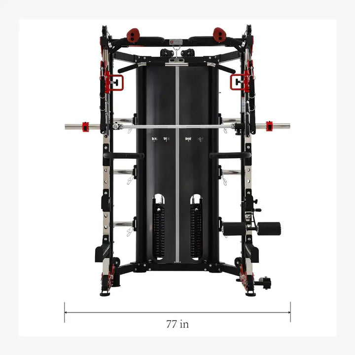 ALTAS AL-3107 exercise gym equipment, red alloy steel, 77x47x88 inches open, fitness equipment Vancouver, home gym solution BC