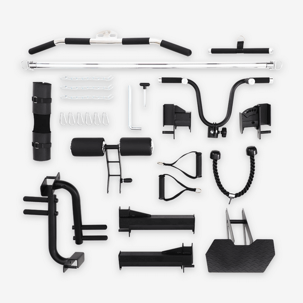 Altas AL-3058G accessories and components for home gym setup with Smith Machine and Multi-Functional Bench in Vancouver.