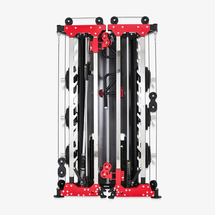 ALTAS AL-3107 red alloy steel fitness equipment for home gym in Vancouver, compact design for small spaces, ideal for exercise & fitness.