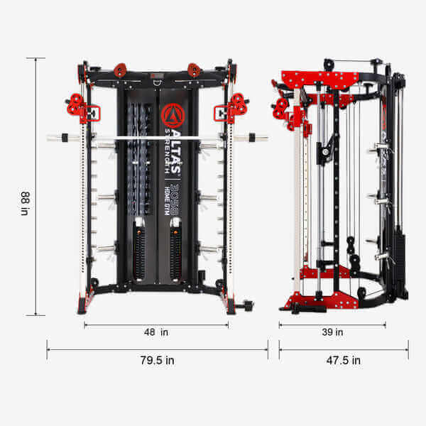 Altas AL-3058G Smith Machine, dimensions and features, premium fitness equipment Vancouver for home and gym setups.