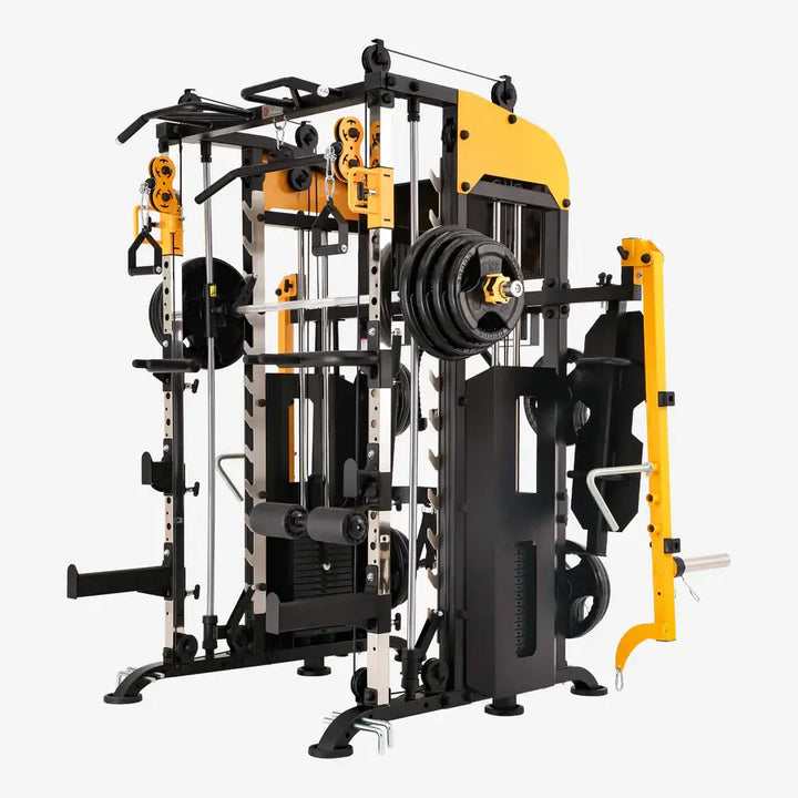 Altas Strength Smith Machine AL-3061B - Premium home gym fitness equipment in yellow alloy steel. Available in Vancouver.