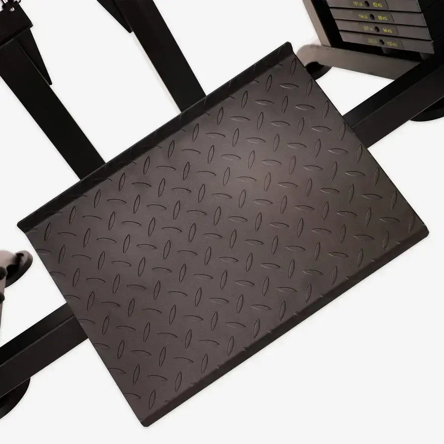 Diamond plate foot platform on Altas Strength Smith Machine AL-3061B for home gym and fitness equipment in Vancouver.