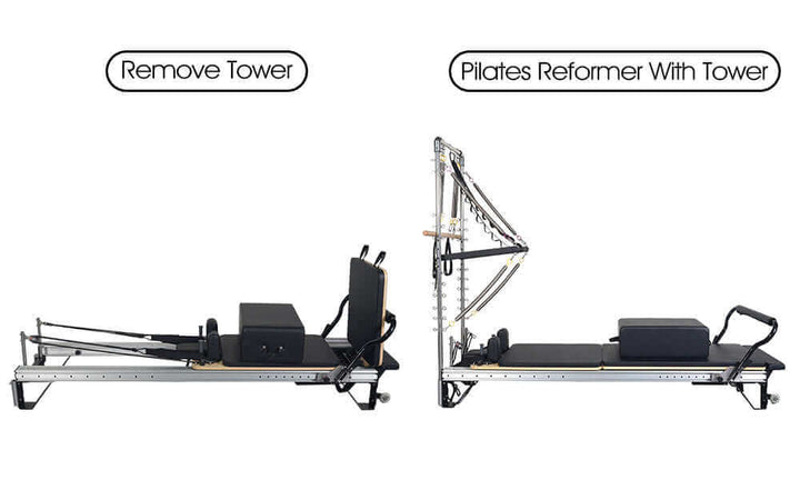 Aluminum Alloy Pilates Reformer with Tower, premium fitness equipment in Vancouver home and gym settings, versatile workout solution.