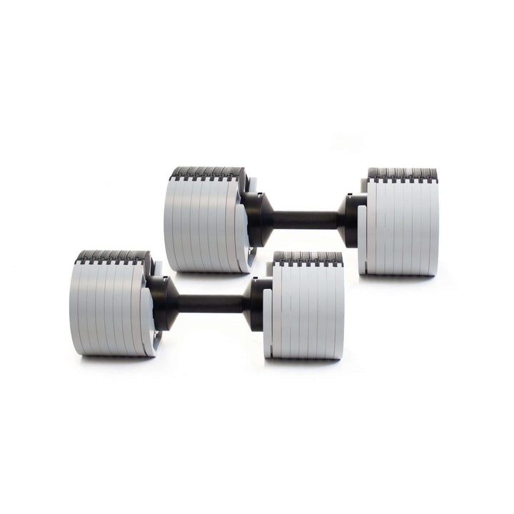 Nuo Style Adjustable Dumbbells 50LB Pair, versatile fitness equipment in Vancouver for progressive strength training and compact home gyms.