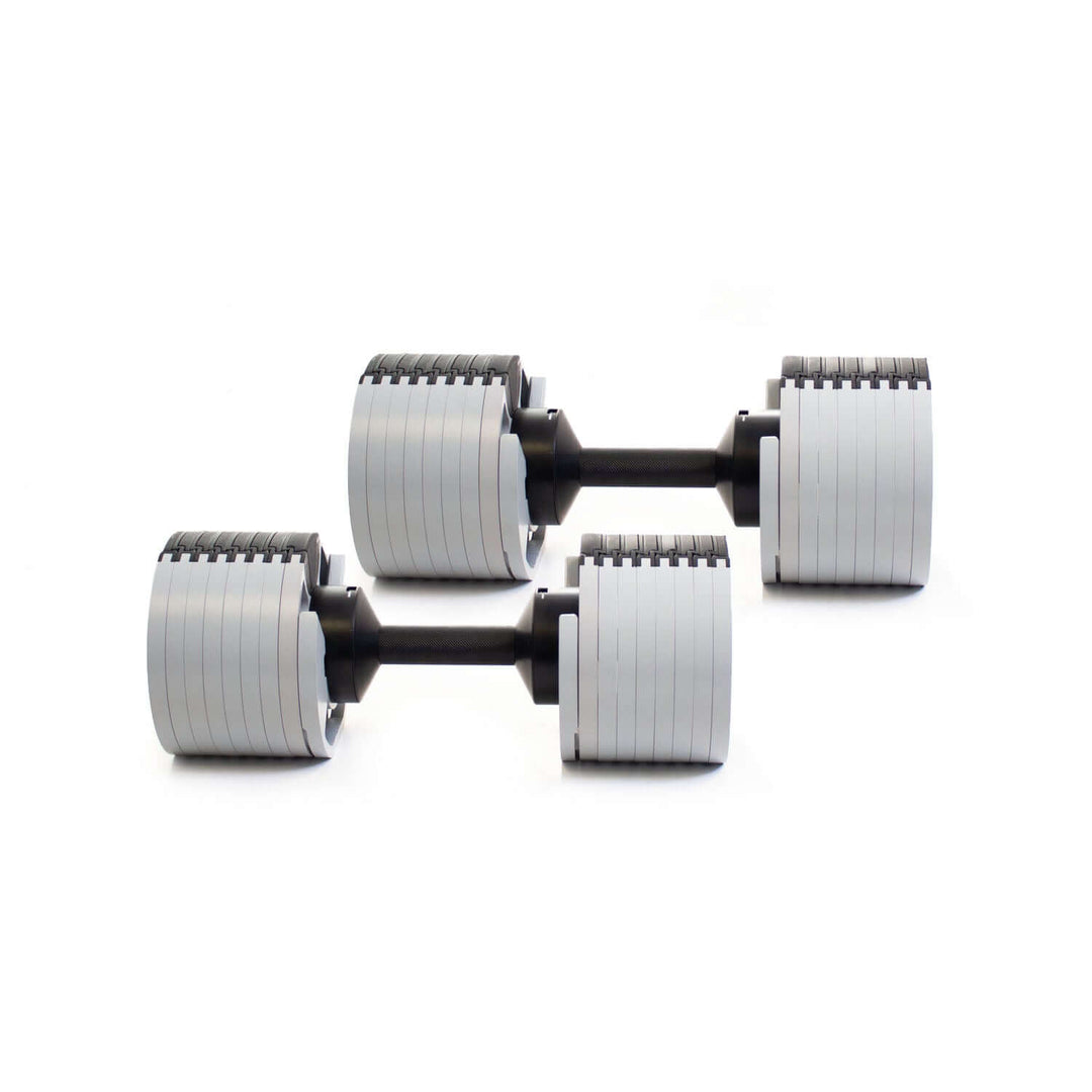Nuo Style Adjustable Dumbbells 50LB pair, versatile fitness equipment for home gyms in Vancouver, compact design for efficient workouts.