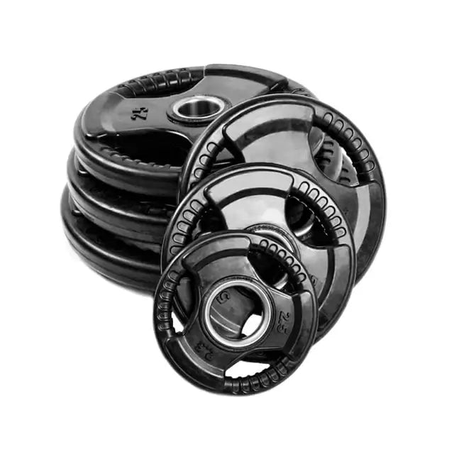 X-RIVAL Rubber Grip Olympic Plates for gym and home fitness, available in Vancouver at fitness equipment stores.