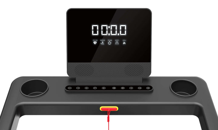 Digital display and controls of the X-RIVAL KD11420 treadmill, featuring intuitive manual controls for a seamless workout experience.