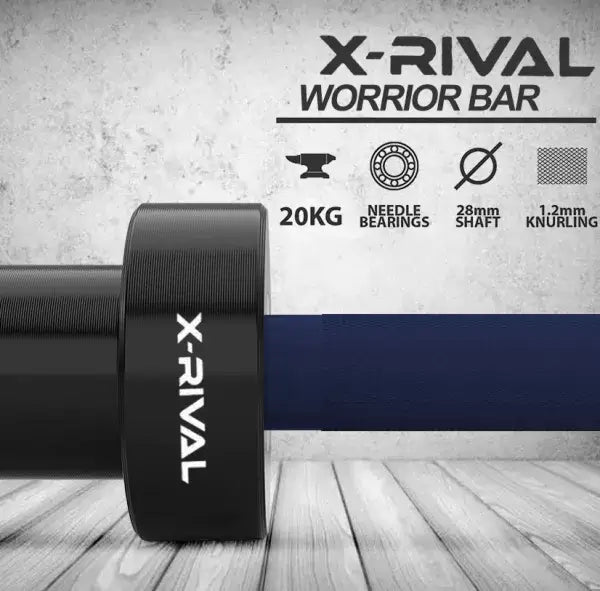 X-RIVAL Warrior 1.0 Olympic Bar 7ft with Cerakote Finish for weightlifting, available at Xrival Fitness Vancouver