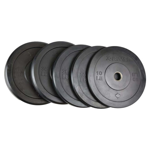 Black Bumper Plates Set 260LBS(10lbs,15lbs,25lbs,35lbs,45lbs) X-RIVAL